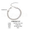 Stainless Steel Snake Chain Bracelets for Unisex LI3246-4-1