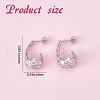 Natural Pearl Teardrop Stud Earrings JE1078B-2