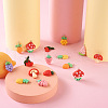 Biyun 40Pcs 10 Styles Opaque Resin Pendants RESI-BY0001-05-6