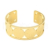 304 Stainless Steel Wide Hollow Saint Benedict Medal Open Cuff Bangles BJEW-S154-01G-2