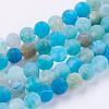 Natural Weathered Agate Beads Strands X-G-G589-8mm-14-1