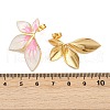 304 Stainless Steel Leaf Stud Earrings EJEW-V014-01G-01-3