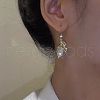 Leaf Alloy Crystal Rhinestone Dangle Earrings FS-WG56B0B-01-3