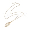 304 Stainless Steel Empty Macrame Pouch Pendant Singapore Chain Necklace Making NJEW-JN05283-03-5