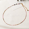 Natural Morganite Faceted Round Beaded Necklaces GJ4349-5-1