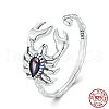 Scorpion 925 Sterling Silver Pave Cubic Zirconia Cuff Rings for Women FS-WG08321-01-4