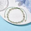 Adjustable Natural Green Aventurine & Glass Braided Bead Bracelet BJEW-JB10137-05-2