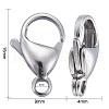 Tarnish Resistant 304 Stainless Steel Lobster Claw Clasps X-STAS-AB15-4