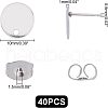 Unicraftale 304 Stainless Steel Stud Earring Findings STAS-UN0016-05B-P-5