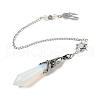 Opalite Cone Dowsing Pendulum Big Pointed Pendants AJEW-Z041-01A-AS-3