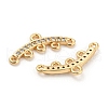 Brass Micro Cubic Zirconia Chandelier Components Links X-KK-Q789-46G-2
