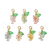 7Pcs Acrylic Flower Pendant Decorations HJEW-JM03089-2