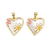 Brass Enamel Pendants KK-S526-52G-1