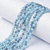 Electroplate Glass Beads Strands EGLA-A034-J4mm-F04-1