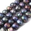 Dyed Natural Cultured Freshwater Pearl Beads Strands PEAR-A006-13C-2