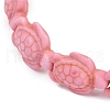 Tortoise Synthetic Turquoise Beads Stretch Bracelets for Women BJEW-JB11691-3
