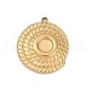 304 Stainless Steel Pendant Cabochon Settings STAS-P383-10G-1