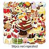 50Pcs Dessert PVC Self-Adhesive Stickers PW-WG54368-01-6