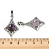 Natural Amethyst Pendants X-G-P517-03P-03-3