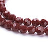 Faceted(32 Facets) Glass Beads Strands EGLA-J042-6mm-24-3