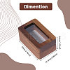 Wooden Couple Rings Box OBOX-WH0019-03B-2