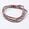 Electroplate Opaque Glass Beads Strands EGLA-F121-HR-C02-2
