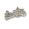Brass Micro Pave Cubic Zirconia Charms KK-I276-43P-2