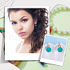 120Pcs 12 Colors Baking Painted Imitation Jade Glass Charms PALLOY-HY00035-6
