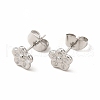 Non-Tarnish 304 Stainless Steel Flower Stud Earrings for Women EJEW-C004-07P-1