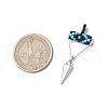 Cylinder Seed Beaded Eye Pendants PALLOY-MZ00650-01-2