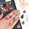 CHGCRAFT 40Pcs 10 Style Halloween Theme Alloy Enamel Pendants ENAM-CA0001-58-3