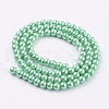 Eco-Friendly Dyed Glass Pearl Round Beads Strands HY-A002-4mm-RB008N-2