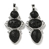 Natural Lava Rock Pendants G-Q158-04R-1