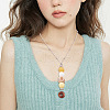 4Pcs Brass Satellite Chain Necklaces NJEW-TAC0022-9