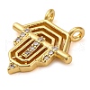 Brass Micro Pave Cubic Zirconia Pendants KK-K339-10A-01-2
