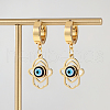 Stylish Stainless Steel Palm Evil Eye Hoop Earrings TY1831-4