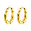 Stylish Stainless Steel Oval Hoop Earrings YV3043-1-1