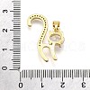 Rack Plating Brass Micro Pave Cubic Zirconia Pendants KK-K401-72G-3