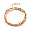 Brass Beaded Double Strand Bracelets BJEW-U040-02G-02-4