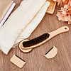 SUPERFINDINGS 3Pcs 3 Style Wood Handle Iron Portable Lint Remover AJEW-FH0004-33-5