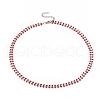 Enamel Wheat Link Chain Necklace NJEW-P220-02P-04-1