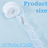 CRASPIRE 2 Rolls Polyester Chiffon Ribbon DIY-CP0010-71-2