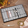  10 Grids Rectangle PU Leather Watch Straps Necklace Bracelet Display Tray ODIS-NB0001-38A-5