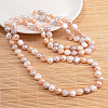 Mother's Day Jewellery Natural Pearl Nuggets Beaded Necklace NJEW-P126-A-01D-01-1