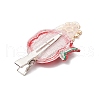 Embroidery Cloth Alloy and Plastic Apple Alligator Hair Clips PHAR-JH00128-5
