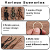 HOBBIESAY 3Pcs 3 Colors Polypropylene Braided Corn Knot Keychain KEYC-HY0001-26-4