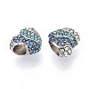 Alloy Rhinestone European Beads FIND-N009-12P-2