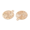 Long-Lasting Plated Brass Filigree Pendants KK-K336-25A-KCG-2