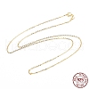 925 Sterling Silver Cable Chains Necklace for Women STER-I021-08A-G-4