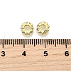 Brass Micro Pave Clear Cubic Zirconia Beads KK-K300-02B-G-2
